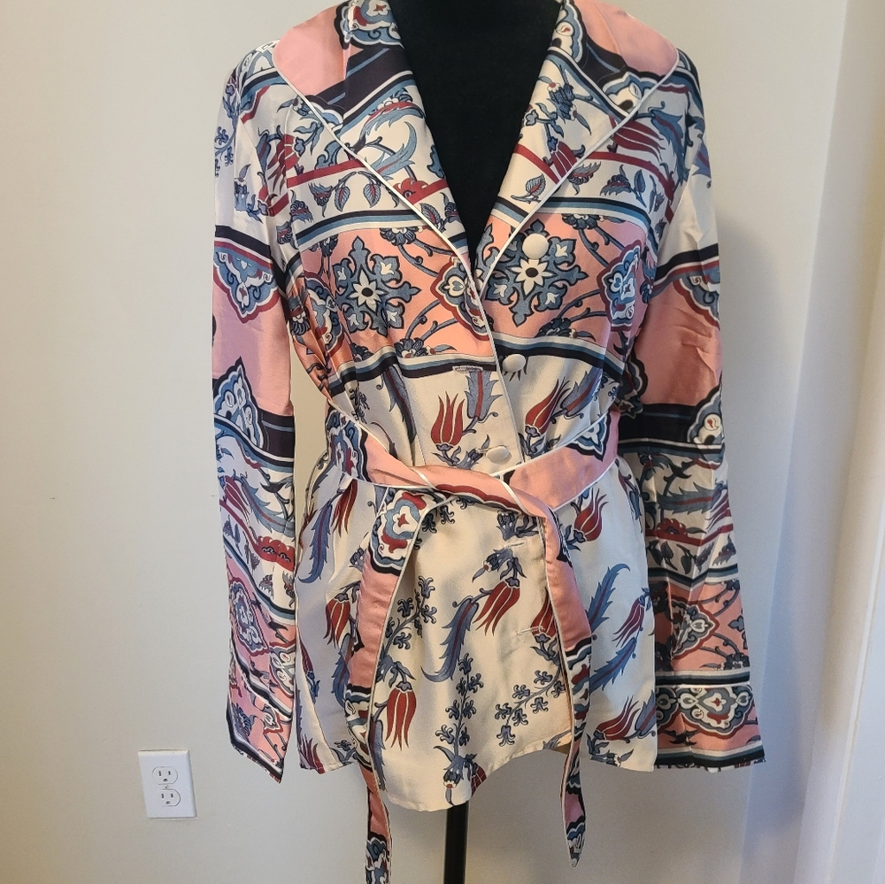 NWT PatBO Pink and Cream 4 Piece Pajama Set